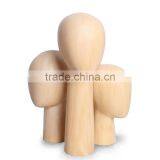 Imitative Wood Mannequin Head for Hats and Scarves Display thumbnail-1