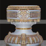 Glorious Decorative Fruit Bowl, Gold Color Fruit Bowl With Handles, Gilt Decorative Arts & Crafts thumbnail-2