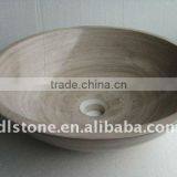 Grey Wooden Marble Basin thumbnail-1