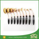 Toothbrush Shaped Oval Makeup Brush Set thumbnail-2