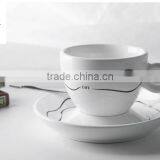 Haonai New Style High Quality New Bone China Coffee Cup and Saucer thumbnail-1