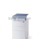 3 Drawer Up-down Mobile Pedestal With Wooden Top Cabinets thumbnail-1