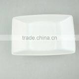 Hotel Used White Porcelain Dinnerware Type Rectangular Butter Dish Without Lid thumbnail-1