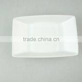 hotel used white porcelain dinnerware type rectangular butter dish without lid