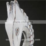 European Vintage Pure White Resin Sea Horse Statue thumbnail-4