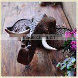 Modern Home Wall Decor Hanging Polyresin Elephant Head Figure Wholesale thumbnail-2