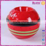 Handmade Ceramic Red Round Christmas Candle Holder thumbnail-2