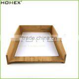 Stackable Bamboo Office Paper Tray /a4 Paper Holder Homex-BSCI thumbnail-1