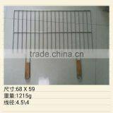 Double Handle Stainless Steel Barbecue Bbq Grill Wire Mesh Net thumbnail-3