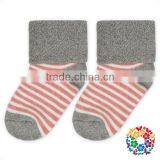 Hot Pink White Stripe Fashion Design Baby Socks Wholesale Cotton Girl Socks thumbnail-5