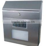 FQ-199 Solar Power Stainless Steel Mailbox for Wall Mounted With House Numbers