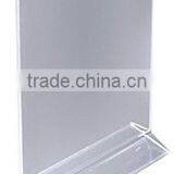 Clear Acrylic Upright Plexiglass Plastic Sign Holder With Slant Back Menu Ad Frame Table Card Display thumbnail-6