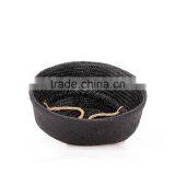 Black Seagrass Basket/ Storage Basket/ Laundry Seagrass Basket thumbnail-6