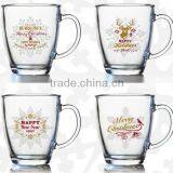 8oz 9oz 10oz 12oz 15oz Christmas Snow Deer Bird Glass Mug Water Glass Cup Set Drinking Cup Set for Promotion thumbnail-2