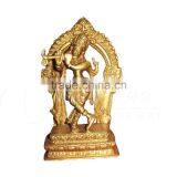 Indoor Antique Religious Metal Art Crafts Bronze Lord Krishna Statue for Sale thumbnail-4