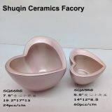 Succlentsshuqin Ceramics Factory Flower Pot Heart Shape Flower Pot Painting Dolomite Flower Pot thumbnail-3