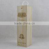 2016 Wholesale Cheap Wooden Single Bottle Red Wine Box thumbnail-3