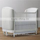 American Style Elegant Cot Baby Bed, New Classical Solid Wood Baby Crib thumbnail-1