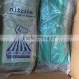 Green Nitrile Industry Glove With Flock Lined Straight Cuff thumbnail-4