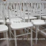 White Wooden Napoleon Banquet Chair With Cushion Pad thumbnail-5