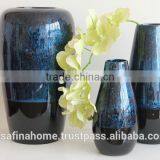 Round Colored Lacquer Decorative Flower Vase thumbnail-1