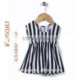 Sleeveless Black And White Striped Baby Frock Designs Sleeveless Baby Frock HSd6010 thumbnail-1