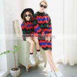Wholesale Matching Clothes Mother and Daughter Girls Wave Pattern Knitt Dress thumbnail-5
