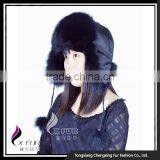 CX-C-38A Fashion Winter Fur Hat Genuine Quality White Ladies Fox Fur Hats thumbnail-6