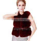 CX-G-B-115C European Fashion Genuine Fox Fur Vest thumbnail-1