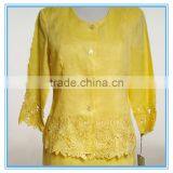 Ladies 2 Pcs Blouse and Skirt Embroidery Suit thumbnail-2