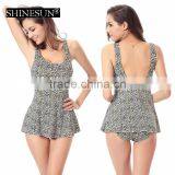 2017 New Plus Size Swimsuit Floral One Piece Skirt Swimsuit China Swimwear thumbnail-3