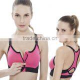 Zm10837a Fashion Wireless Fitness Bra Shakeproof Sports Underwear Yoga Bra With Zipper thumbnail-1