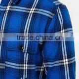 Custom Blue off Mens Plaid Shirts 100% Cotton Soft Shirt OEM thumbnail-4