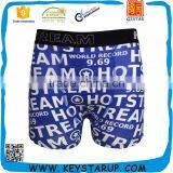 Plastisol Letters Printed Man's Underwear Boxer Cotton Fabric Briefs Shorts thumbnail-1