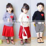S65648A Love Heart Pattern Tops Kids Long Sleeve Knitted Sweaters thumbnail-1