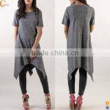 Custom Super Longline t Shirt With Asymmetric Hem thumbnail-1