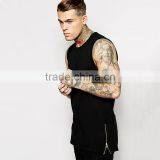 OEM Summer Wholesale Black Polyester Fashion Athletic Men Tank Top, Fitness Tank Top thumbnail-4