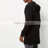 Men's Cotton Zipper-up Longline Hoodies thumbnail-3