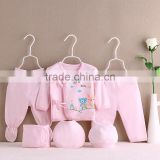Wholesale 6pcs 100% cotton newborn baby clothing gift set