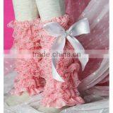 Light Pink Lace Petti Warmers With White Bow LM6B7 thumbnail-1