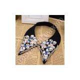 Rhinestone False Collar Vintage Beaded Neckline Choker Necklace thumbnail-3