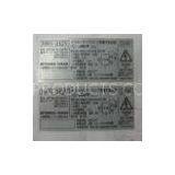 PET / PI Battery Printed Adhesive Labels Fireproof 25 - 50 Micron