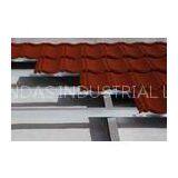 Residential Brick Red Colorful Metal Roofing Tiles Classical Flat ISO / 1090mm * 380mm thumbnail-1