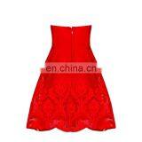 Amigo Red Sexy Women Summer Sleeveless Evening Dress Party Cocktail Short Lace Dress thumbnail-4