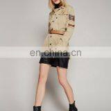 OEM Retro Army Style Cotton Shirt Jacket for Women thumbnail-6
