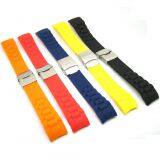 18 20 22 24 26 28 30mm Silicone Rubber Composite Stitch Watch Band Strap Wholesale OEM Supplier thumbnail-5
