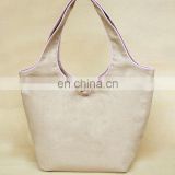 Factory price custom printing eco shopping jute tote bag with zipper