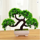 China Wholesale Artificial Pine Tree Bonsai for Table Decoration