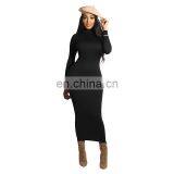 New Arrivals Women Turtleneck Long Sleeve Casual Dresses Ladies Fashion Pencil Casual Dresses Women Autumn Dresses thumbnail-3
