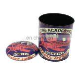 Customized Antique European Round Metal Storage Bins Home Furniture Set PVC Printed With Removable Lid Cover thumbnail-4